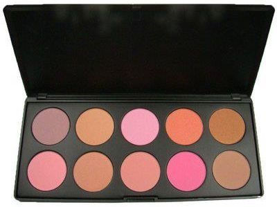 Paleta com 10 blushs.